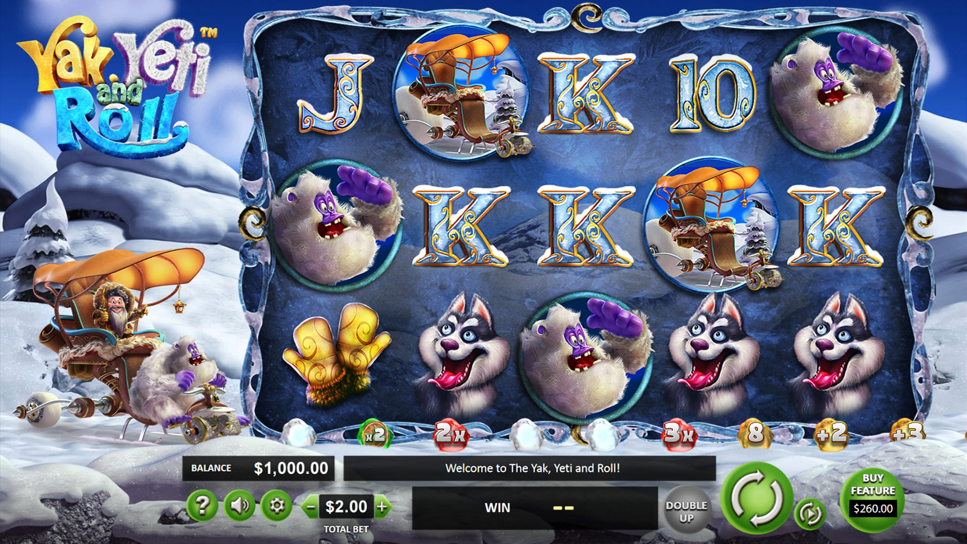 BetSoft Yak Yeti & Roll Screenshot